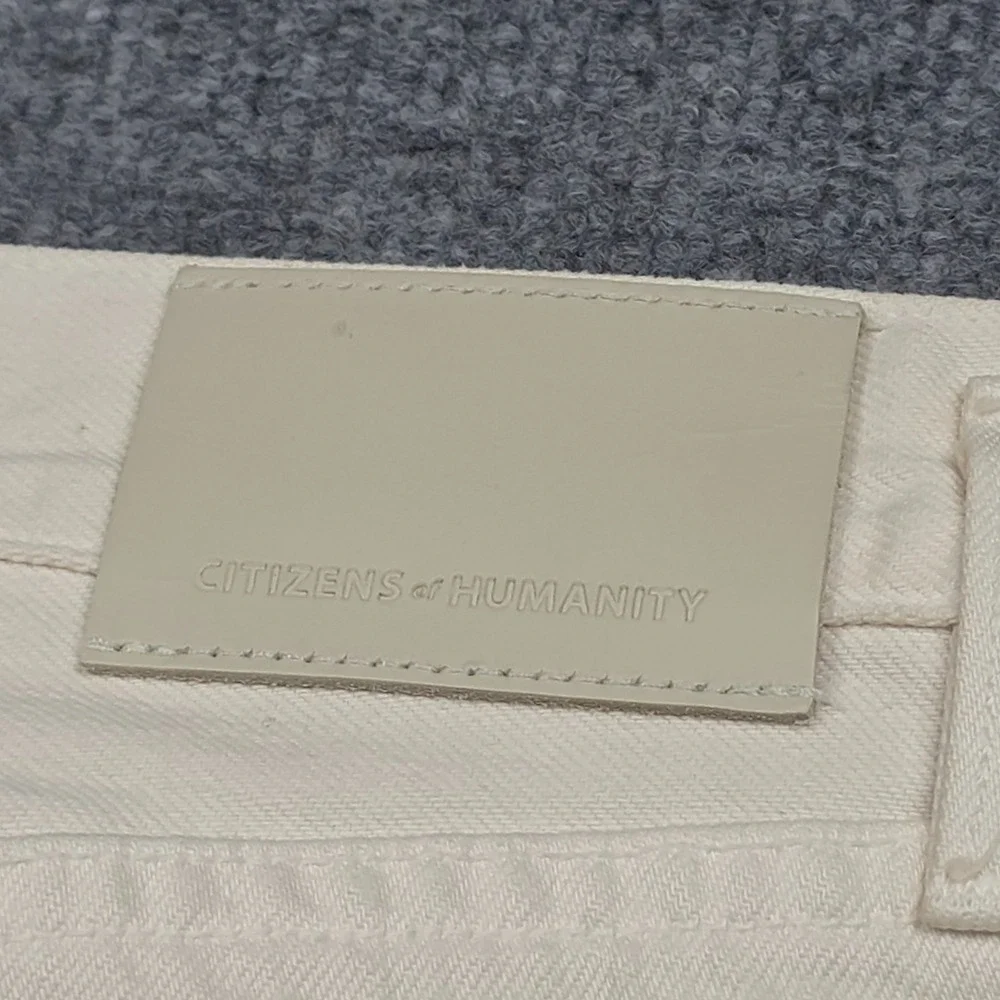 Citizens of Humanity Gaucho Trousers Pants Women's 28 Ivory Wide Leg NWT *Marks - Picture 10 of 16